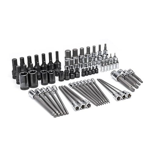 GEARWRENCH 74-Piece 1/4”, 3/8”, 1/2” Drive Metric Bit Socket Set in Foam Storage Tray Online