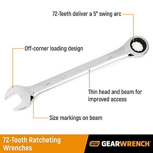 GEARWRENCH 12 Pt Ratcheting Combination Wrench 1 Discount