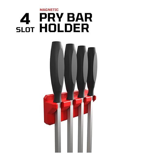 EZRED Magnetic 4 Slot Pry Bar Holder with Mounting Holes Non-Marring TPEE Low Profile Design Organization Hot on Sale