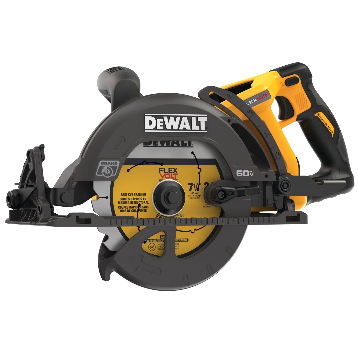 DeWALT 60V MAX FlexVolt 7-1/4 In. Cordless Worm Drive Style Saw (Bare Tool) Supply