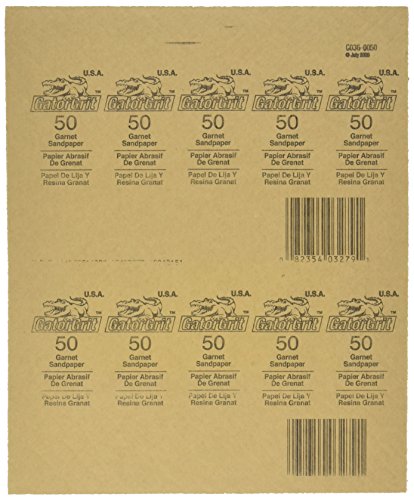 Gator 9″ x 11″ Bare Wood Sanding Sheets, 50 Grit, 25 Pack Online now