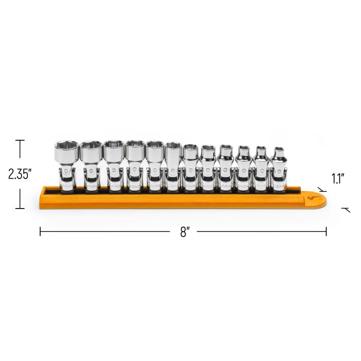 GEARWRENCH 12 Pc 1/4 In. Drive 6 Point Flex Metric Socket Set Online now