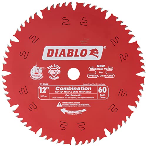 Diablo 12-Inch x 60 Tooth 1in Arbor Combination Saw Blade Supply