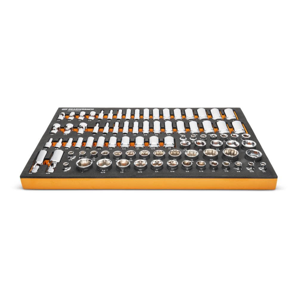 GEARWRENCH 85 Piece 3/8″ Drive Master SAE Socket Set in Foam Storage Tray | GWMSSKT38SAE Online Sale