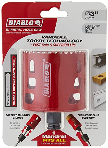 Diablo Tools 3 in. x 2-3/8 in. High Performance Bi-Metal Hole Saw Hot on Sale