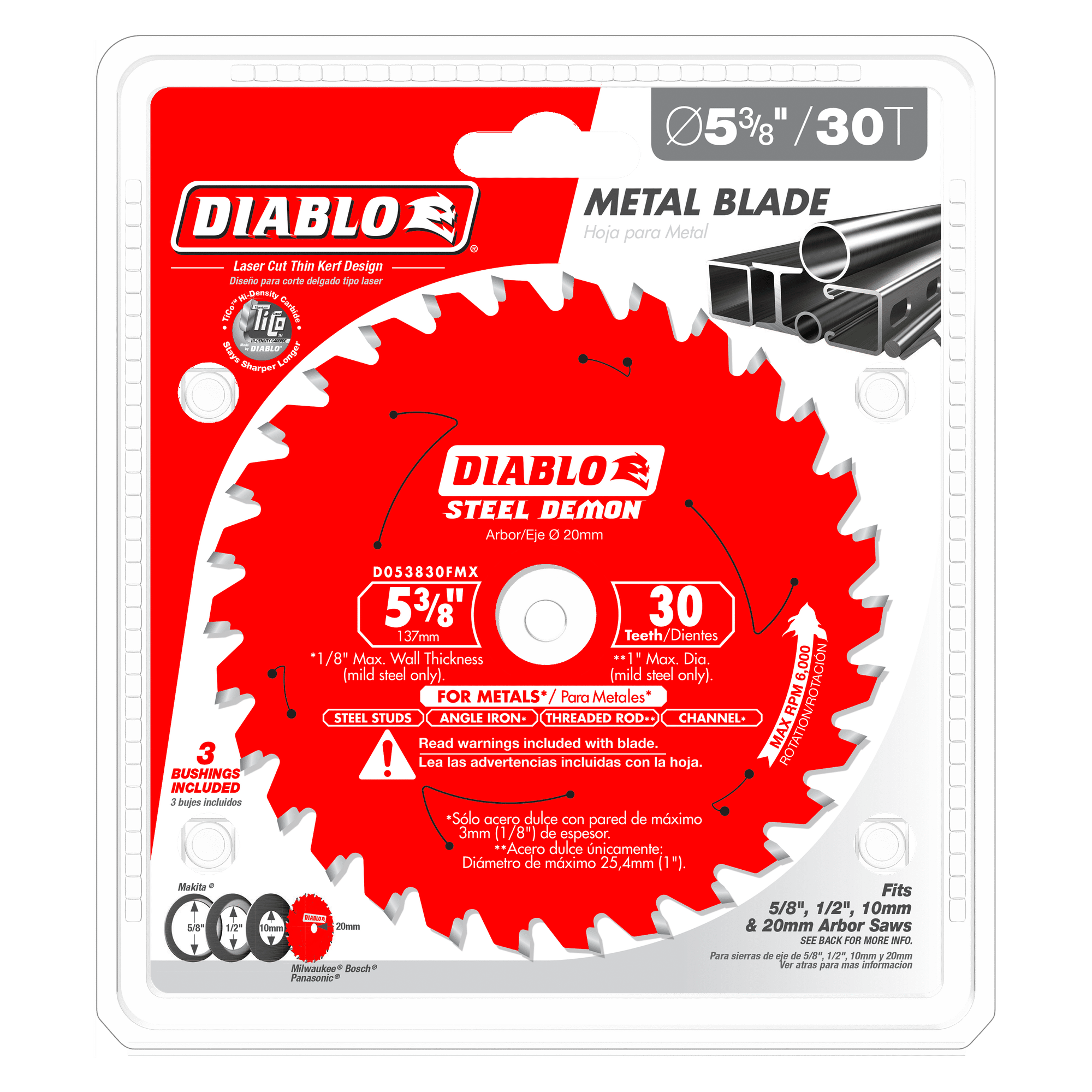 Diablo 5-3/8″ x 30-Teeth Steel Demon Carbide Saw Blade for Medium Metal Online