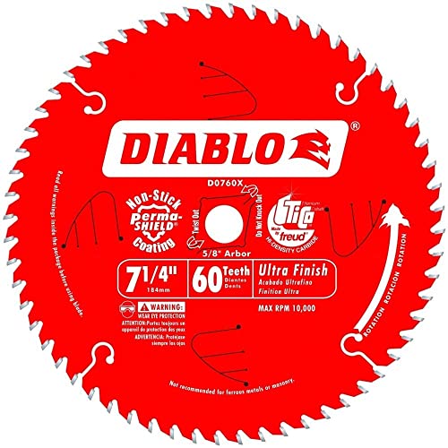 Freud D0760A 7-1/4-Inch 60T Diablo Ultra Finish Work Table Saw Blade Online Hot Sale