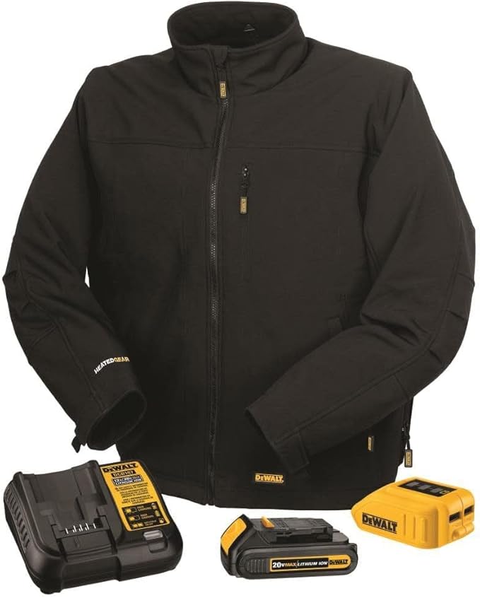 DEWALT Men’s (DCHJ060ABD1-2X) Heated Soft Shell Jacket Kit Black 2-XLarge Discount