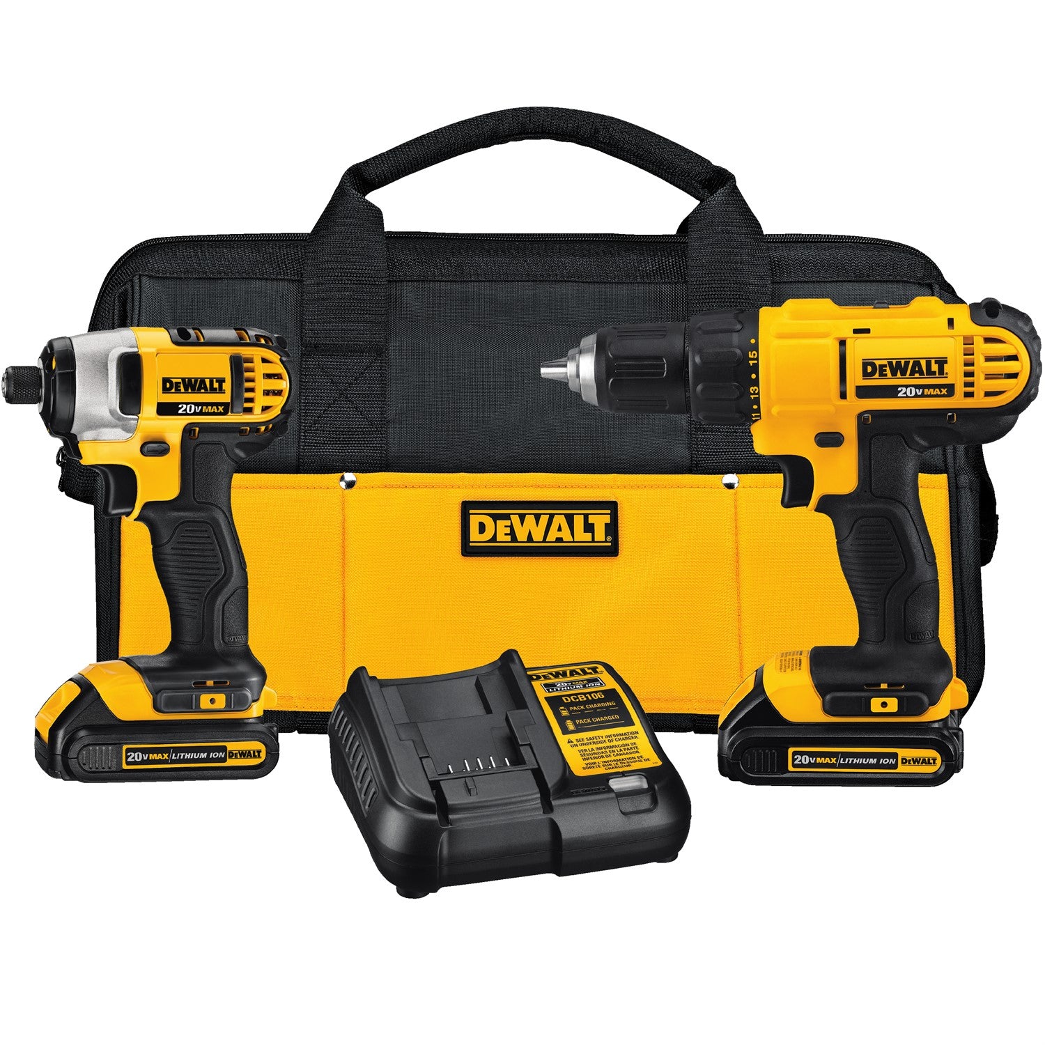 DeWALT 20V MAX Lithium-Ion 2-Tool Combo Kit Hot on Sale