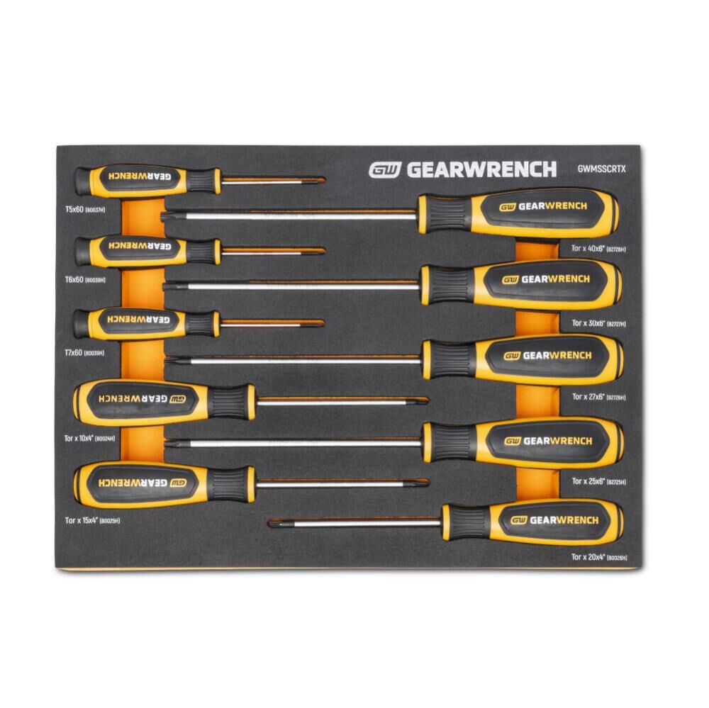 GEARWRENCH Torx Dual Material Screwdriver Set in Foam Storage Tray 10pc Discount