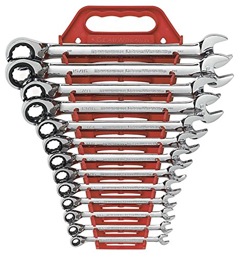 GEARWRENCH 13 Piece 72-Tooth 12 Point Reversible Ratcheting Combination SAE Wrench Set Hot on Sale