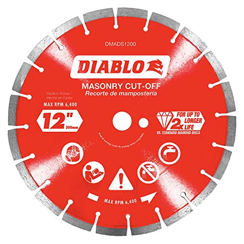 Diablo 12 in. Diamond Segmented Cut-Off Discs for Masonry Fashion