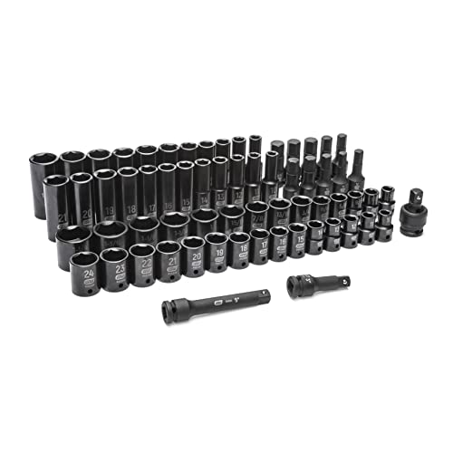 GEARWRENCH 65-Piece 1/2 In. Drive Standard & Deep SAE/MM Impact Socket Set Sale