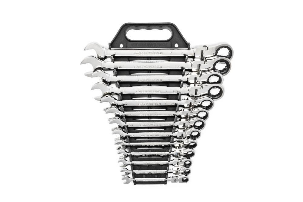 GEARWRENCH 13 Pc 72-Tooth 12 Point Flex Ratcheting Combination SAE Wrench Set Online