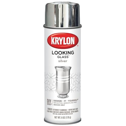 Krylon Looking Glass Silver-Like Aerosol Spray Paint 6 Oz. Supply
