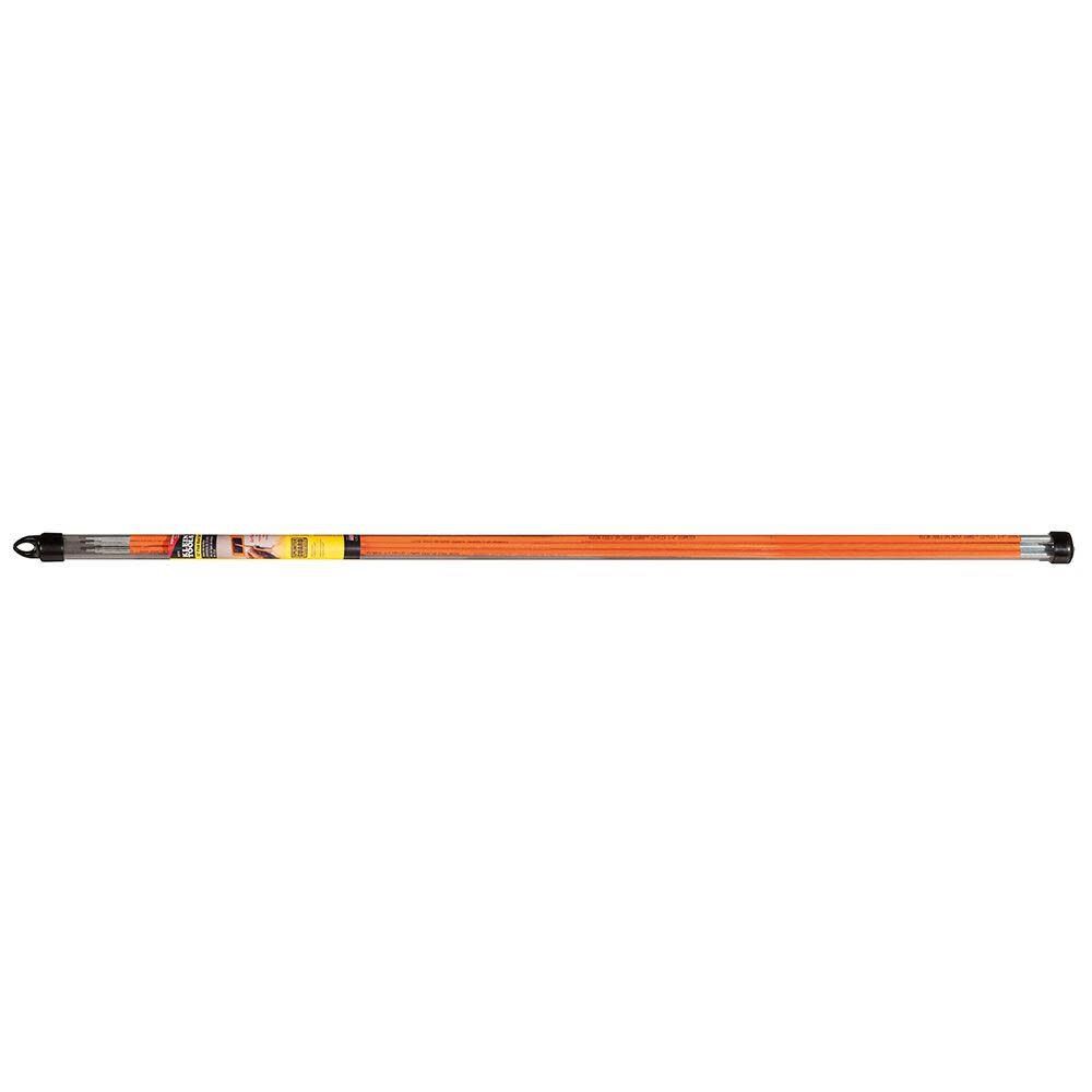Klein Tools 56312 Lo-Flex Fish Rod Set, with Splinter Guard Coating and Stainless Steel Connectors, Bullet Nose and Hook Attachments, 12-Foot Hot on Sale