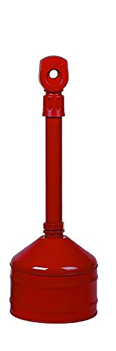 Justrite, Heavy Duty Outdoor Ashtray,Base and Neck Steel, Polyethylene Topper, Safety Red, 2.5 Gallon, 26810R on Sale