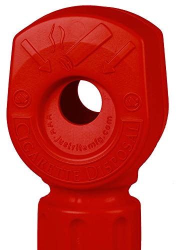 Justrite, Heavy Duty Outdoor Ashtray,Base and Neck Steel, Polyethylene Topper, Safety Red, 2.5 Gallon, 26810R on Sale