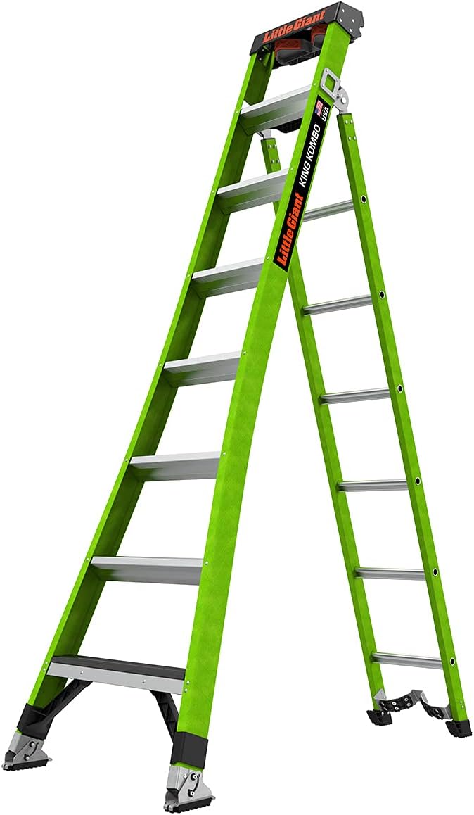 Little Giant Ladder Systems 13908-074 King Kombo 3-in-1 Ladder, 8 Ft, Green Online now