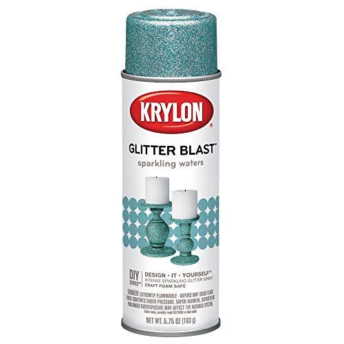 Krylon Glitter Blast Glitter Spray Paint for Craft Projects, Sparkling Waters Blue, 5.75 oz Hot on Sale