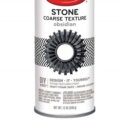 Krylon K18212 Coarse Stone Texture Finish Spray Paint, Obsidian, 12 Ounce Online Sale