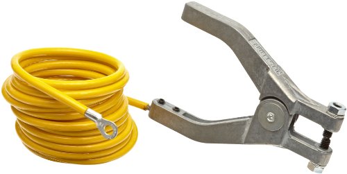 Justrite 08497 10′ Long Insulated Grounding Wire with Hand Clamp and 1-4” Terminal Online Sale