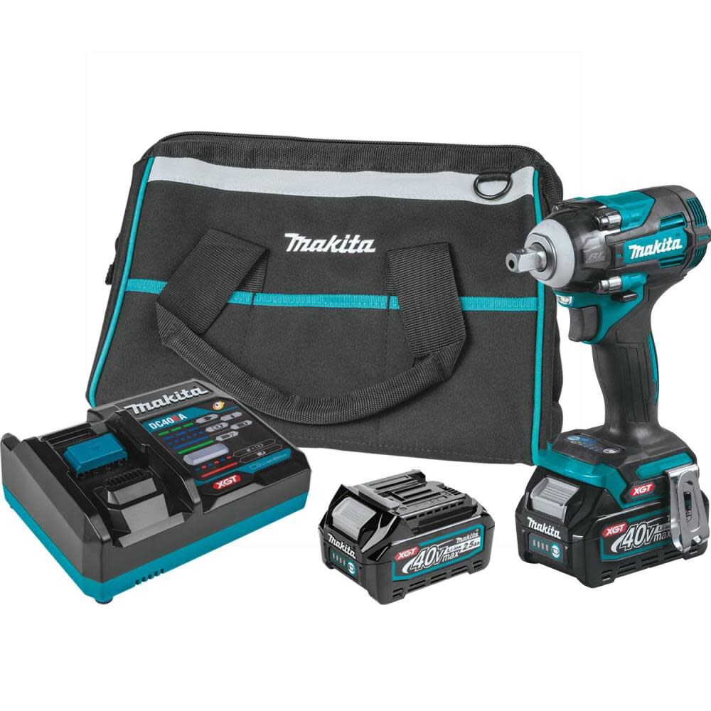 Makita 40V MAX XGT Brushless Cordless 4-Speed 1/2 In. Sq. Drive Impact Wrench Kit w/ Detent Anvil (2.5Ah) Sale