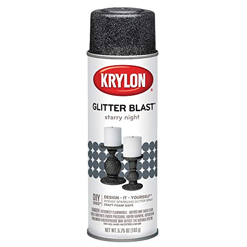 Krylon K03805A00 Glitter Blast Glitter Spray Paint for Craft Projects, Starry Night Silver, 5.75 oz Online now