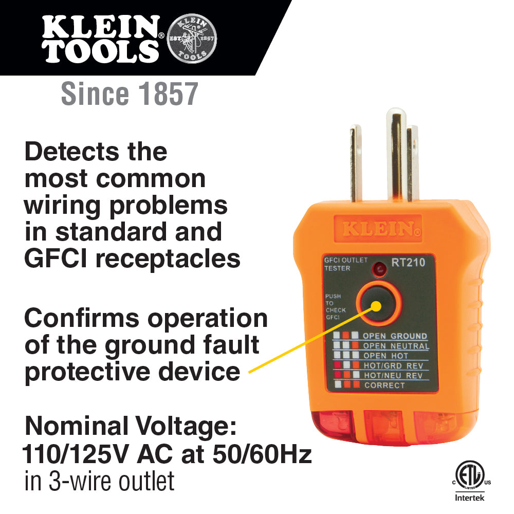 Klein Tools NCVT5KIT Electrical Tester Kit with Dual-Range Non Contact Voltage Tester with Laser Pointer and GFCI Receptacle Tester Sale