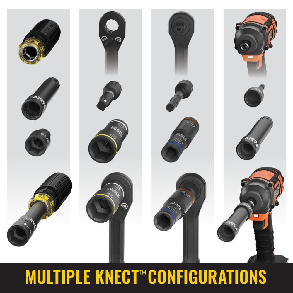 Klein Tools 65239 KNECT Flip-20 Impact Socket Set, SAE and Metric, 13-Piece Online now