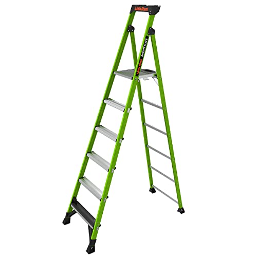 Little Giant Ladders, MightyLite 2.0, 8′ Stepladder with Ground Cue, Fiberglass, Type IAA, 375 lbs Weight Rating, (15408-001), Green Sale