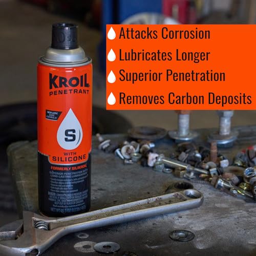 Kroil Penetrating Oil with Silicone (Aerosol Spray-1 Gallon Can-Single) | Penetrant for Rusted Bolts, Metal | Lubricant for Hinges, Chains, Moving Parts (SK011) Online Sale