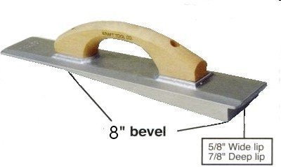 Kraft Tool -8 16″x3-1/4″ Cast Magnesium Beveler Driveway Float w/Wood Hdl – 8″ Bevel Online