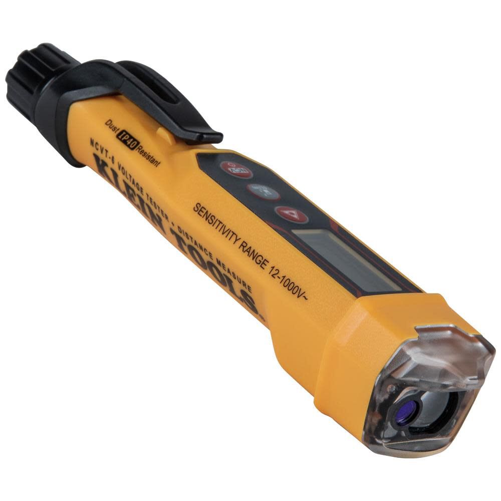 Klein Tools NCVT-6 Non-Contact Volt Tester, 12 – 1000V AC Pen with Integrated Laser Distance Measure, LED and Audible Alarms, Pocket Clip Online Sale