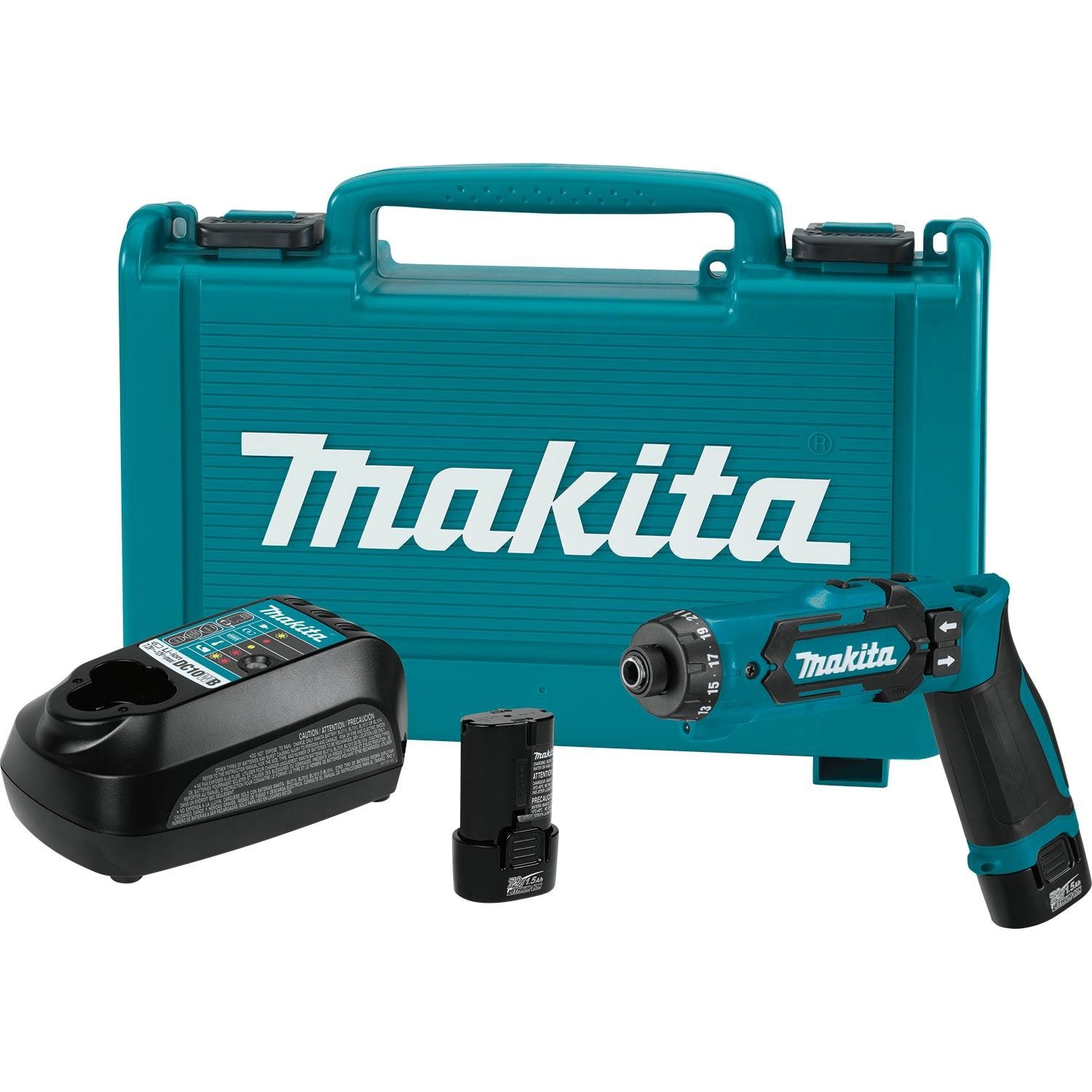 Makita 7.2V (DF012DSE) Lithium-Ion Cordless 1/4″ Hex Driver-Drill Kit with Auto-Stop Clutch on Sale