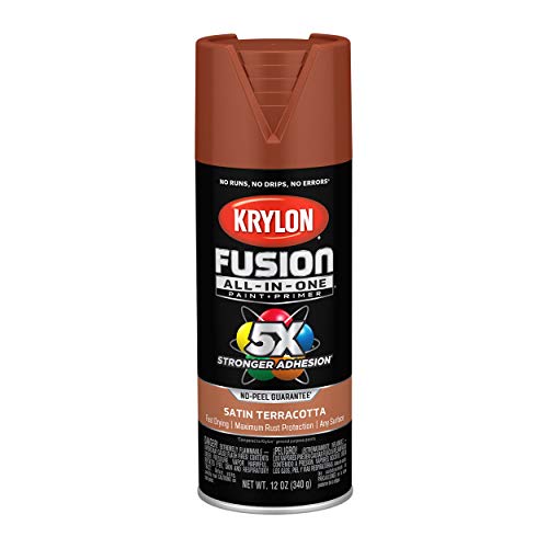 Krylon Fusion All-In-One Adhesive Spray Paint for Indoor/Outdoor Use, 12 oz, Terracotta Online Hot Sale