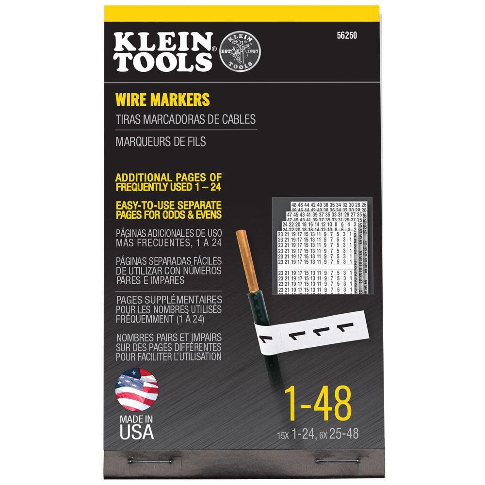 Klein Tools 56250 Wire Marker Book, 1-48 Online