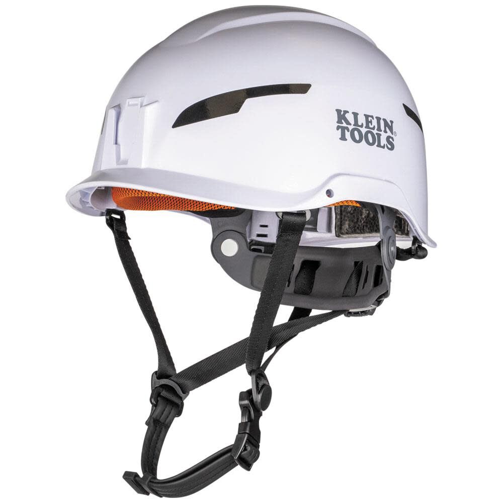 Klein Tools 60564 Safety Helmet, Type-2 Safety Helmet 20kV Protection, Non-Vented, Class E, White Hot on Sale