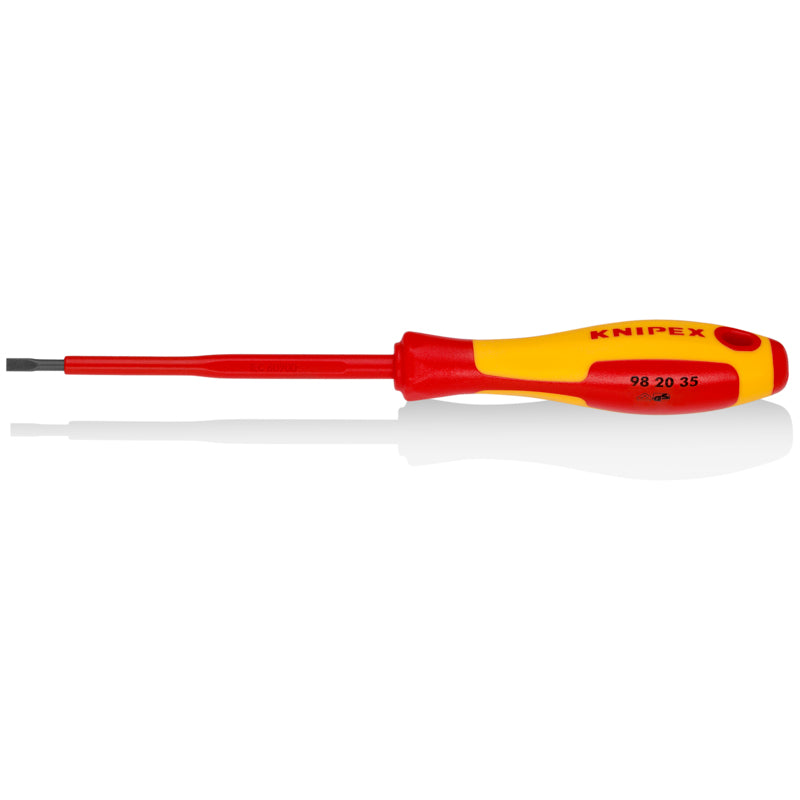 KNIPEX 4″ Slotted Screwdriver, 1000V Insulated, 1/8″ tip Online