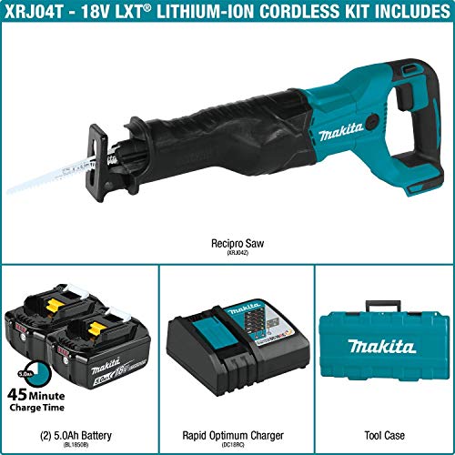 Makita XRJ04T 18V LXT Lithium-Ion Cordless Recipro Saw Kit (5.0Ah) Fashion