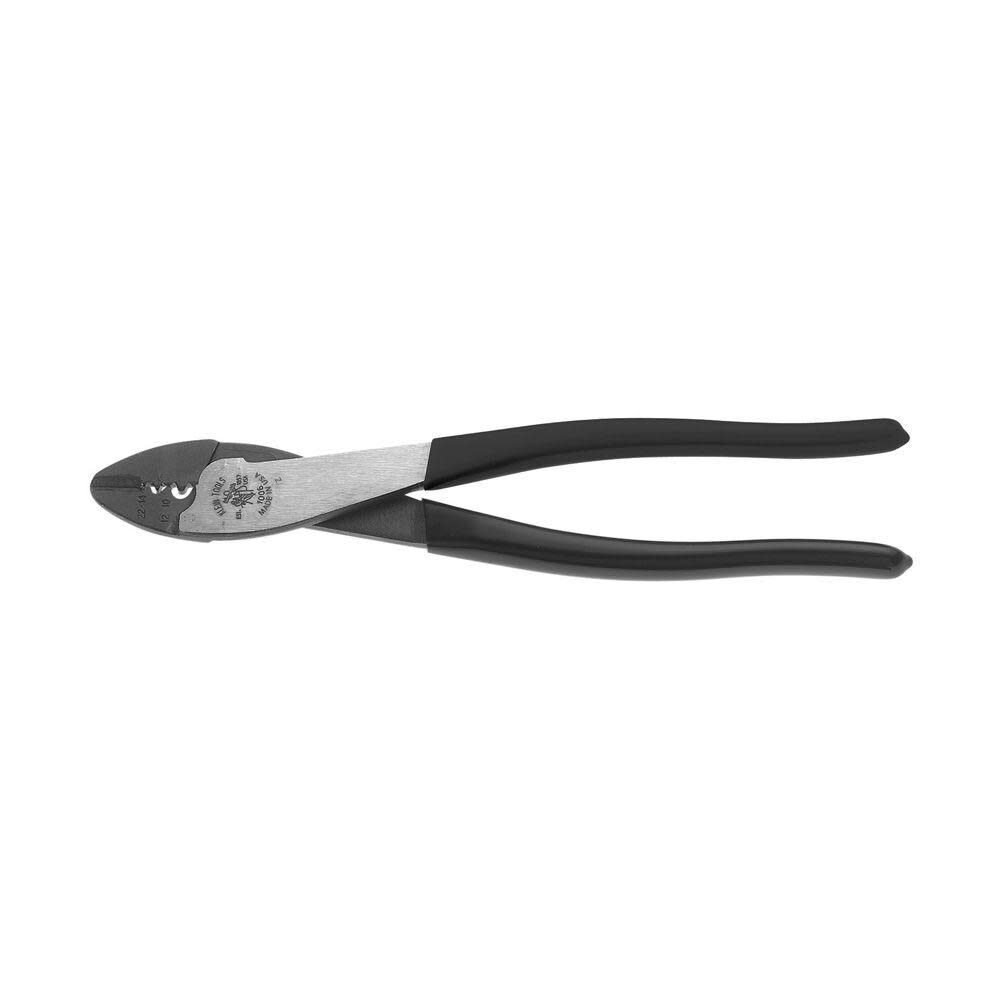 Klein Tools 1006 Cutting / Crimping Tool, Made in USA, Crimps 10 to 22 AWG Solderless Terminals and Connectors, with Wire Cutter in Tapered Nose on Sale