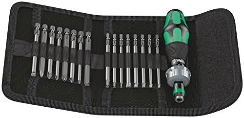 Wera Tools Kompakt 60 Ratchet screwdriver & Bit Set, 17pc, Online now