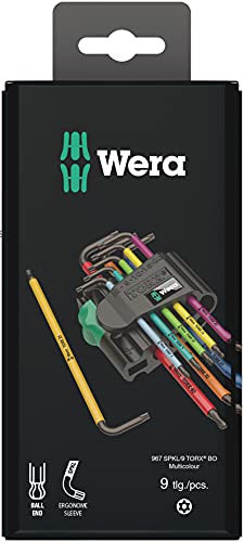 Wera Tools 967 SPKL/9 TX BO SB L-Key Set Tamper-Proof TORX Screws, One Size, Multi Hot on Sale
