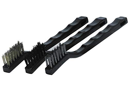 Warner 3-Piece Mini Wire Brush Set, Stainless Steel, Brass & Nylon, 572 on Sale