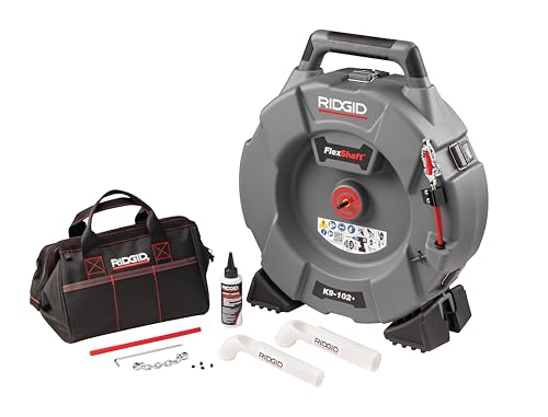 RIDGID 76193 FlexShaft K9-102+ Drain Cleaning Machine for 1 1/4-2″ (32-50 mm) Pipes with 50′ (15,2 m) 1/4″ (6 mm) Cable and Kit Online