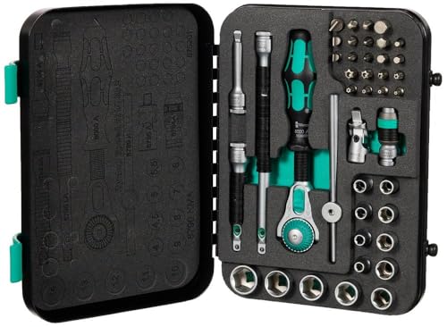 Wera 8100 SA 2 Zyklop 1/4″ Metric Ratchet Set, 42-Pieces Fashion