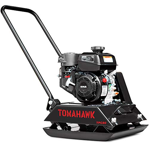 Tomahawk Vibratory Plate Compactor Tamper for Dirt, Asphalt, Gravel, Soil Compaction with 6HP Engine on Sale
