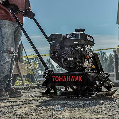 Tomahawk Vibratory Plate Compactor Tamper for Dirt, Asphalt, Gravel, Soil Compaction with 6HP Engine on Sale