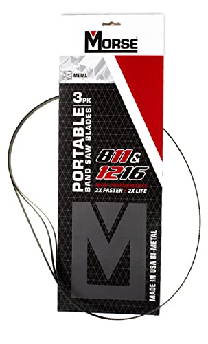 Morse 1216 Bimetal Portable Bandsaw Blade, 44-7/8 x 1/2 x .020 x 12/16 TPI, 3 Pack (002738/ZWEP441216MC) Online