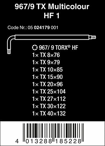 Wera Tools Torx L-Key Set 967 Sl/9 with Holding Function Online now